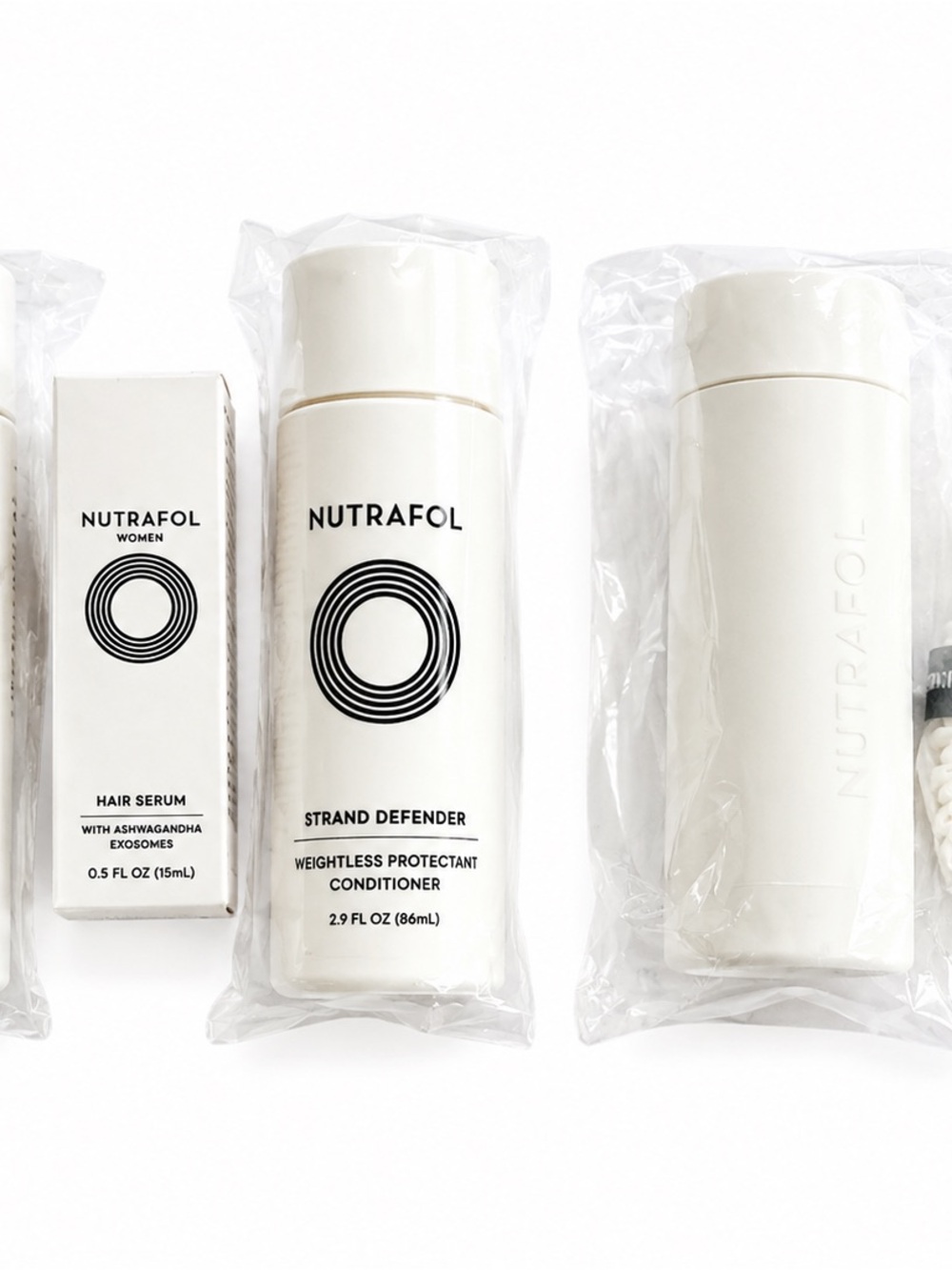 NWT Nutrafol Travel Size Hair Care Set + Serum + Scrunchie | TSA Friendly
